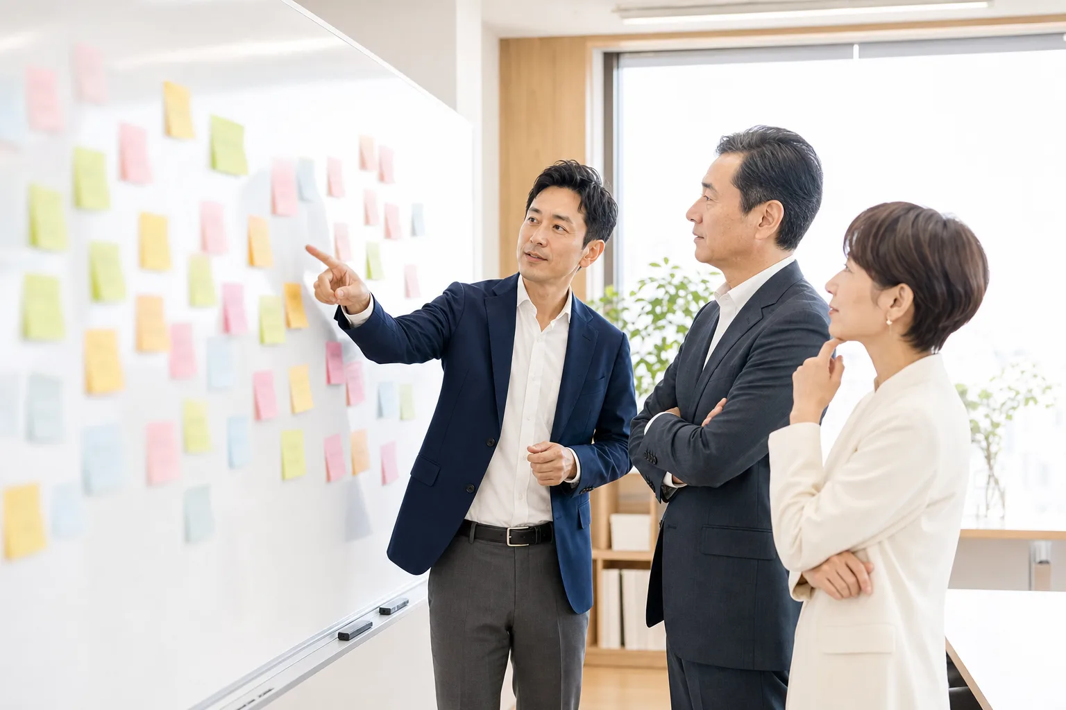 業務を棚卸しして優先順位を整理する打ち合わせ